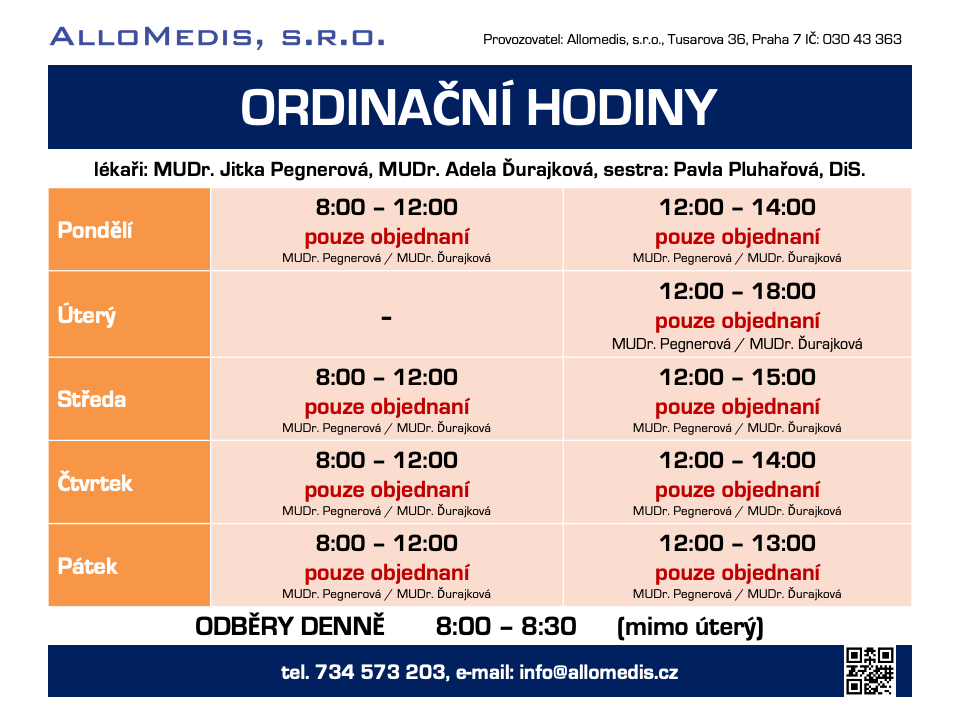 ordinační hodiny